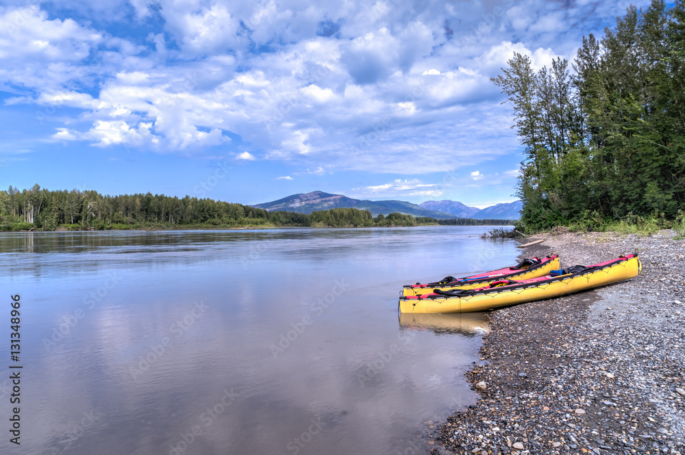Canoeing South Nahanni River