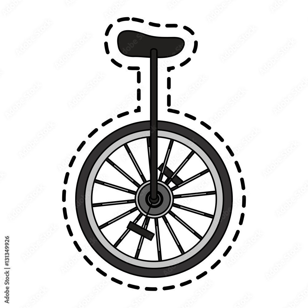 Circus bike icon. Carnival fair entertainment and performance theme. Isolated design. Vector illustration Circus bike icon. Carnival fair entertainment and performance theme. Isolated design. Vector illustration
