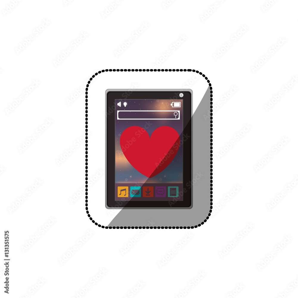 Tablet  icon. App media wearable technology and gadget theme. Isolated design. Vector illustration