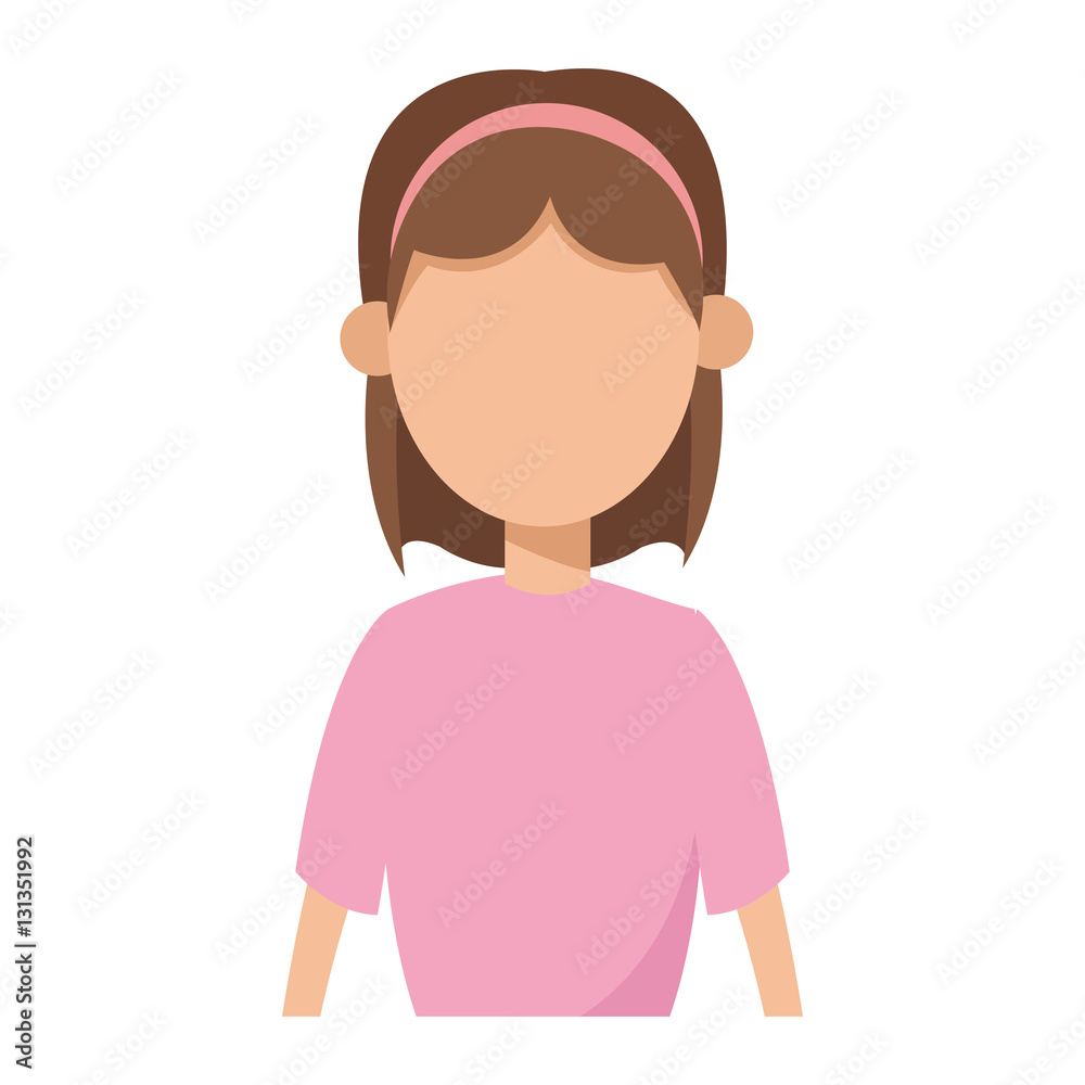 Woman icon. Girl female avatar person and people theme. Isolated design. Vector illustration Woman icon. Girl female avatar person and people theme. Isolated design. Vector illustration