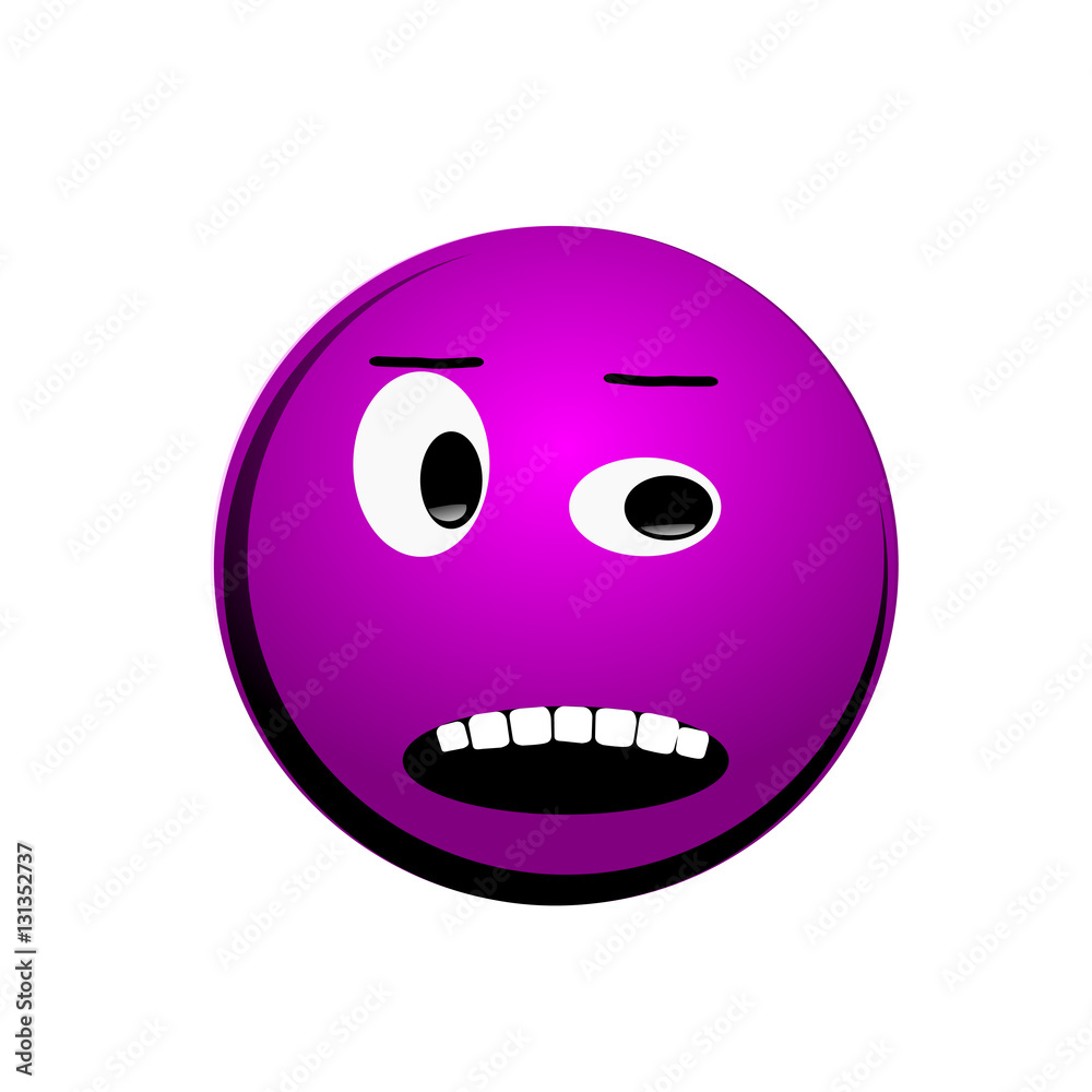 Fototapeta premium Violet's face on a white