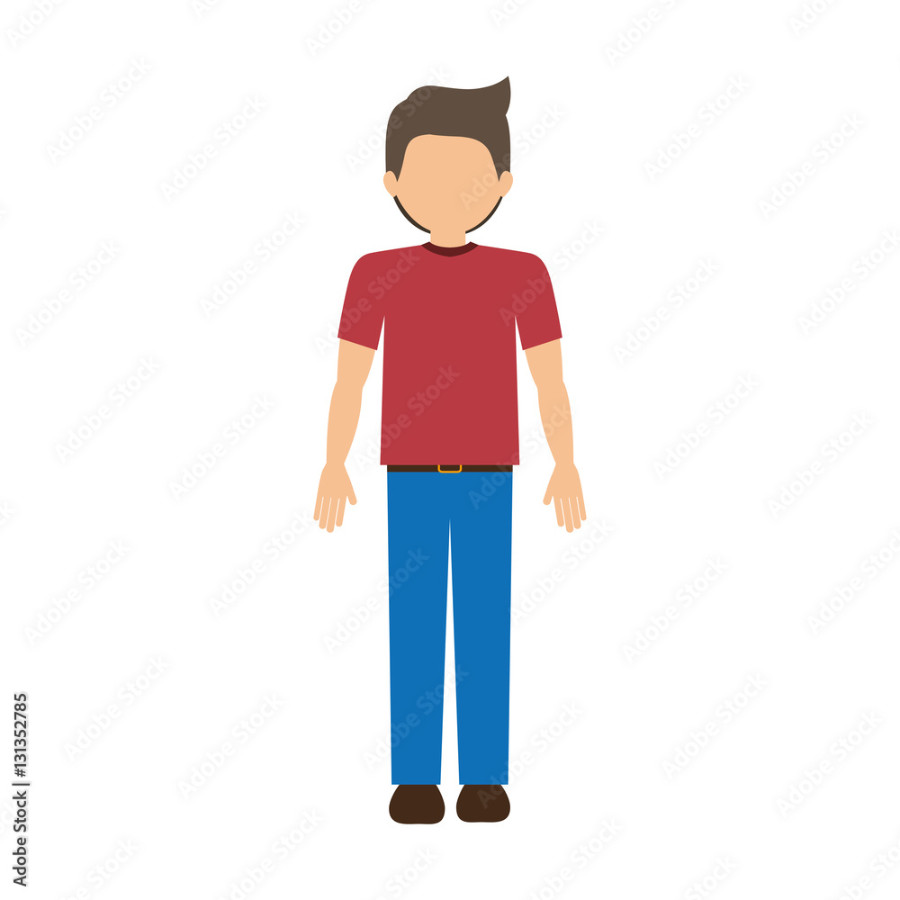 Man icon. Male avatar person people and human theme. Isolated design. Vector illustration