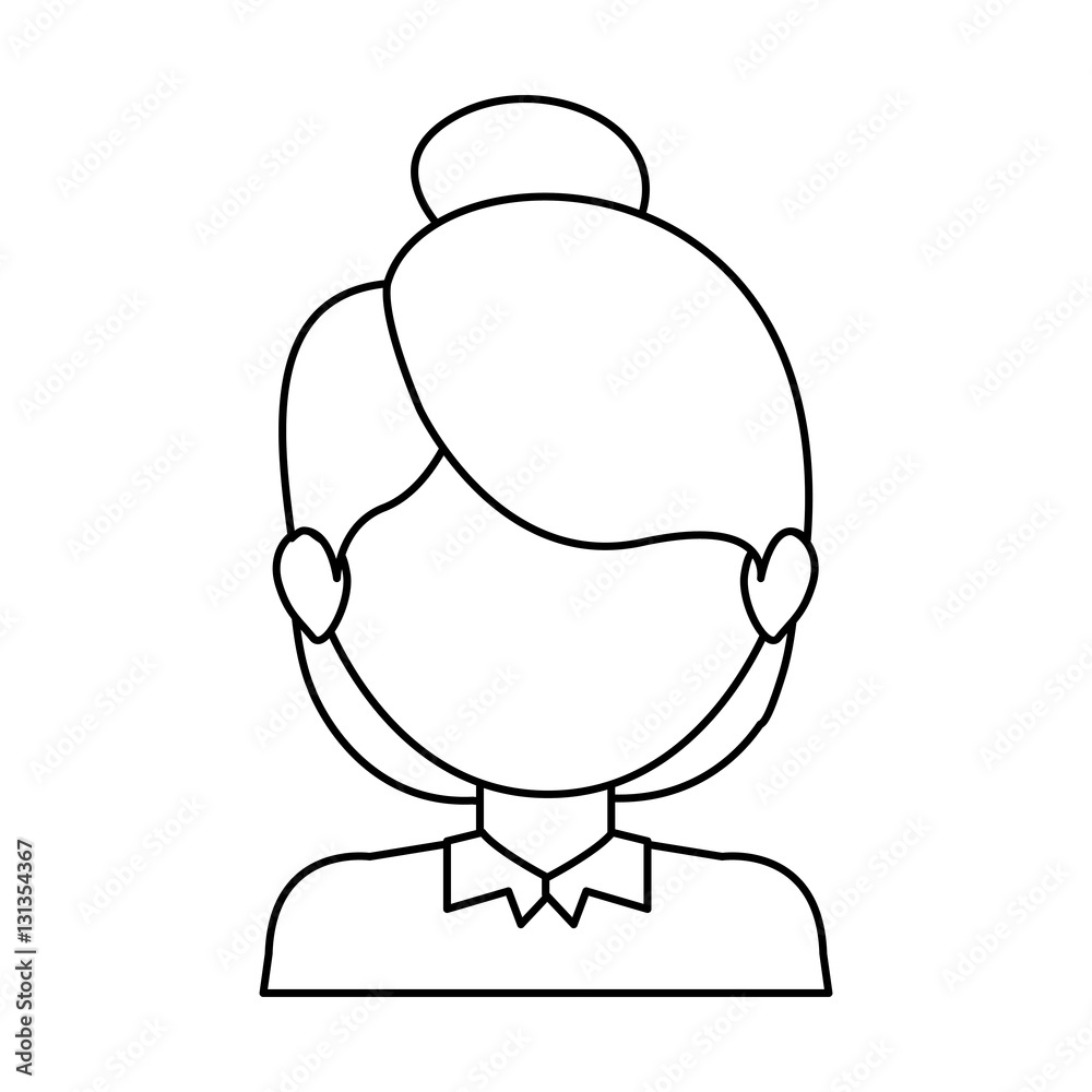 Woman icon. Girl female avatar person people and human theme. Isolated design. Vector illustration Woman icon. Girl female avatar person people and human theme. Isolated design. Vector illustration