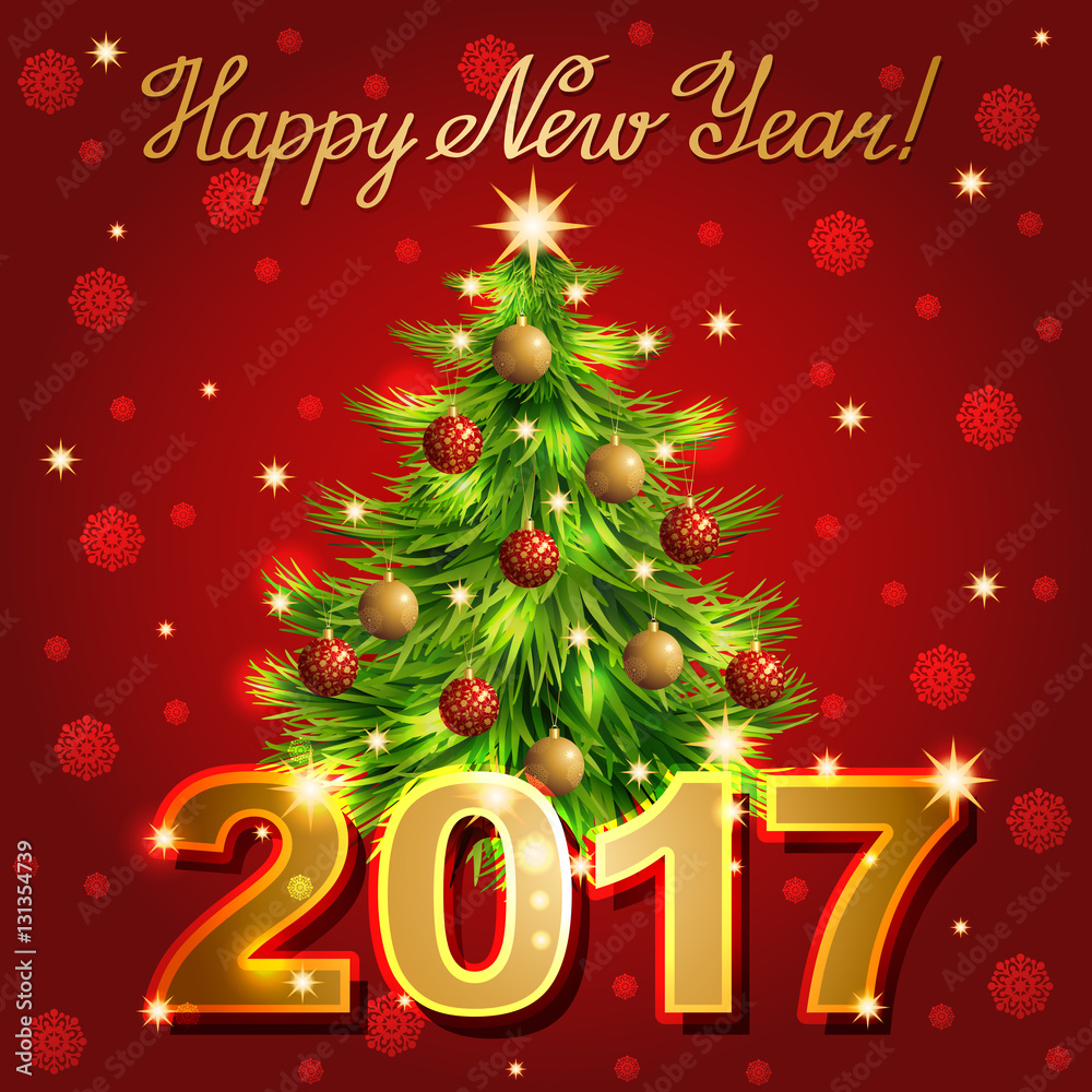 Fototapeta premium Vector christmas greeting card