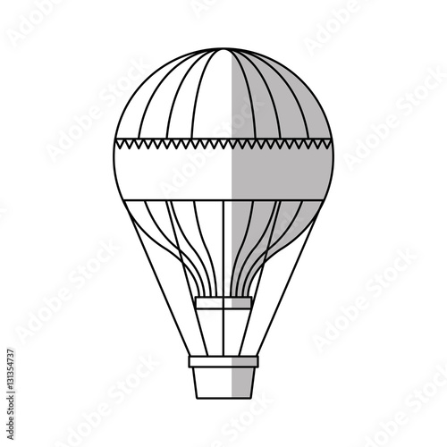 Hot air balloon icon. Transportation adventure freedom and journey theme. Isolated design. Vector illustration