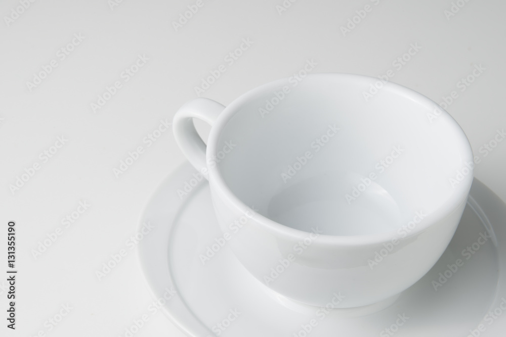 Coffee cup saucer empty white background. Coffee cup saucer empty white background.