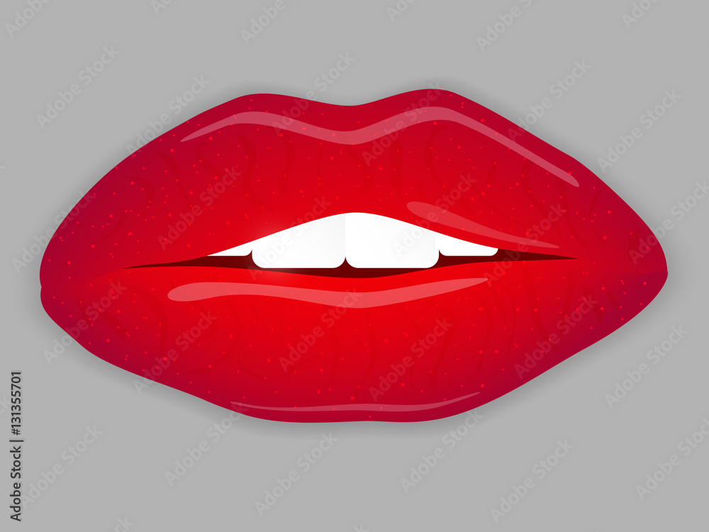 Open Mouth with red lips. Vector illustration. Open Mouth with red lips. Vector illustration.