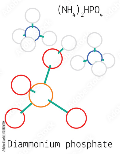 Diammonium phosphate N2H9PO4 molecule