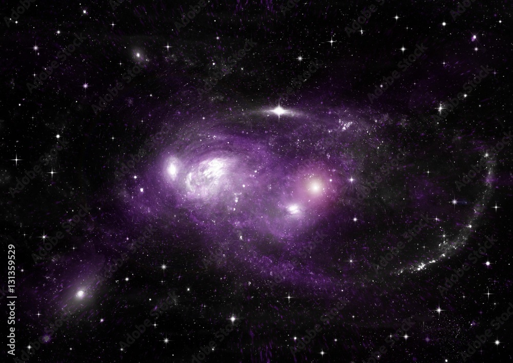 galaxy in a free space galaxy in a free space