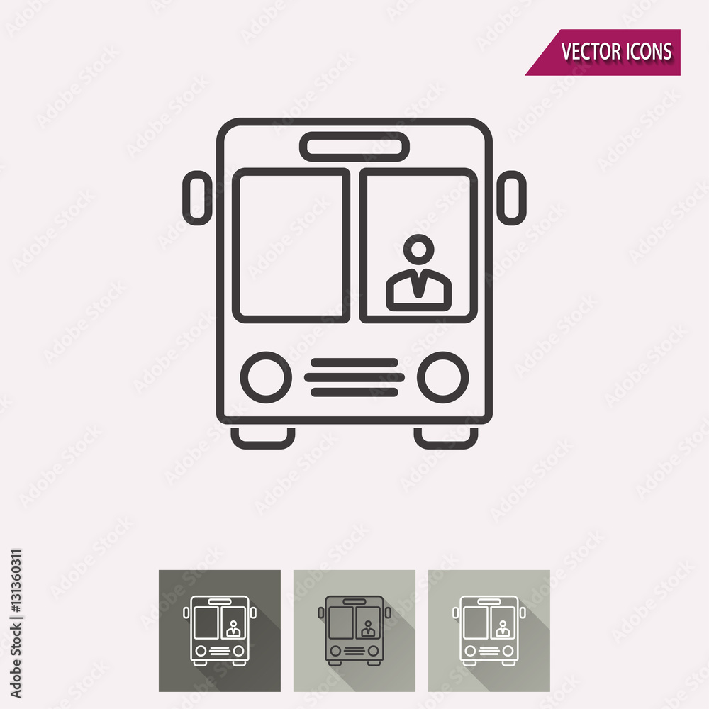 Bus - vector icon. Bus - vector icon.
