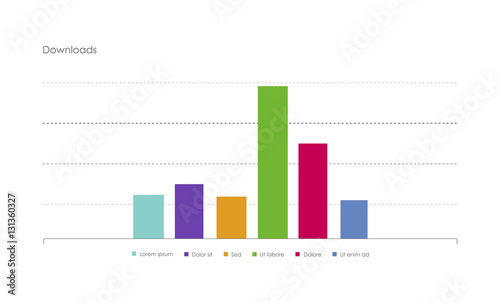 Graph chart icons vector flat