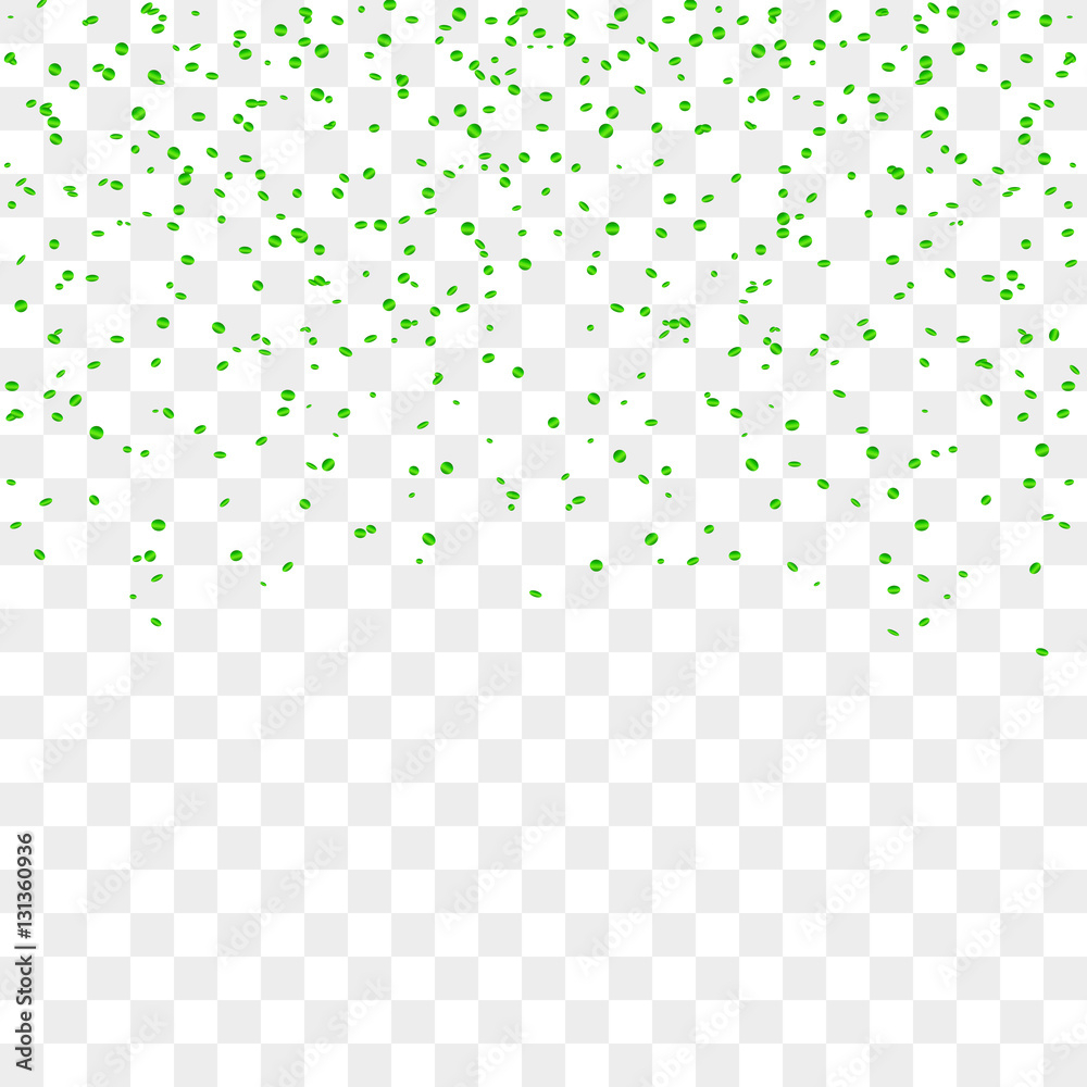 Vector Illustration Green Confetti Party Streamers Stock Vector