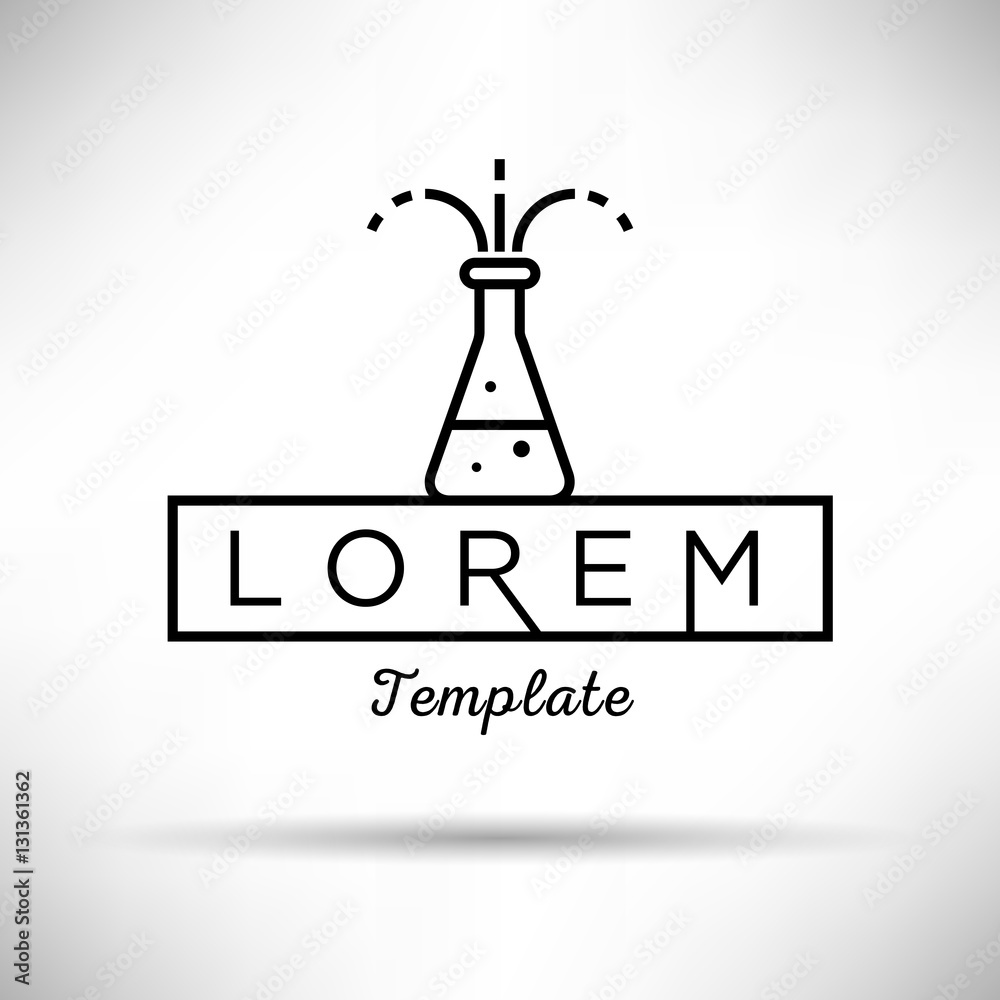 Fototapeta premium Chemistry Minimal Sign Vector Design