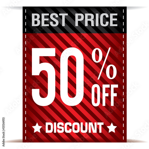 Best Price Banner and Discount on white background.