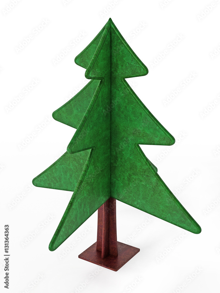 Fototapeta premium Pine tree Christmas ornaments. 3D illustration
