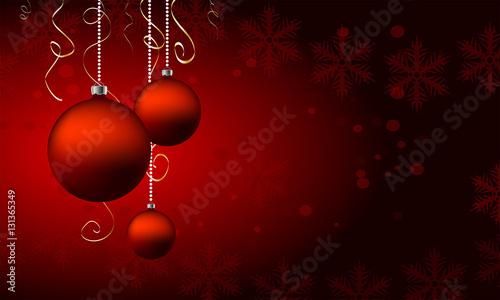 New Year background with Christmas balls