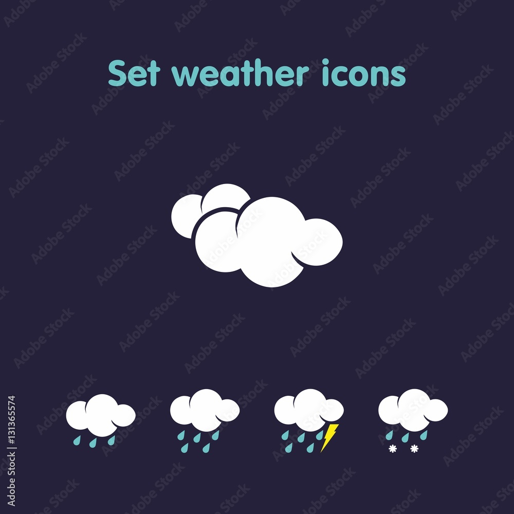 Set weather icons Set weather icons