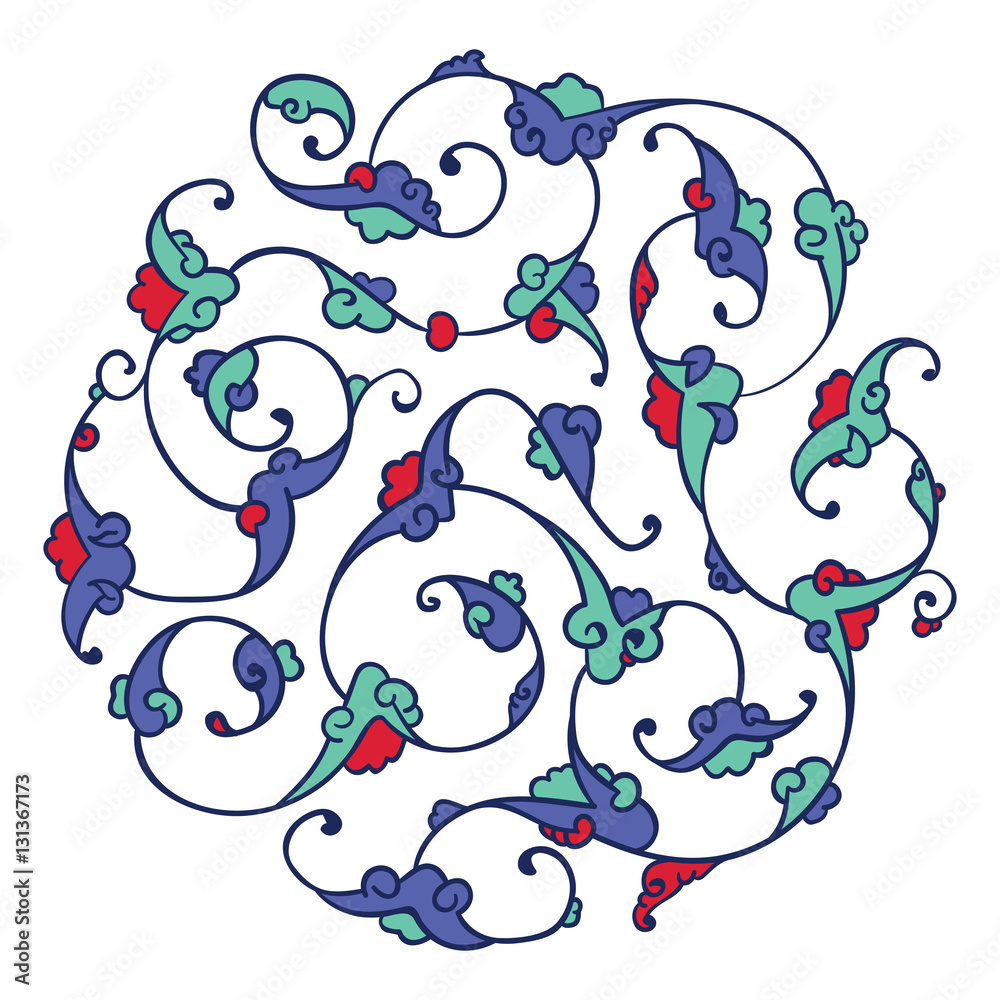 Rumi Iznik Circle Pattern Rumi Iznik Circle Pattern