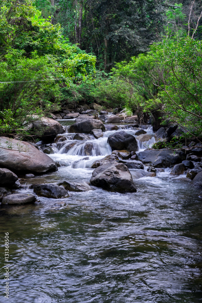 waterfall in green forest in at Nan , Thailand waterfall in green forest in at Nan , Thailand