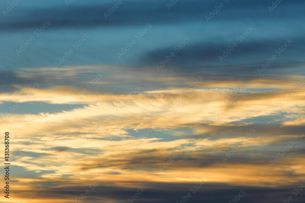 Texture, background. Clouds sunset dawn