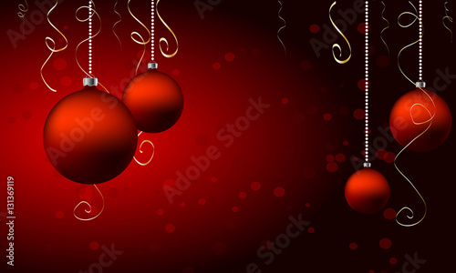 New Year background with Christmas balls