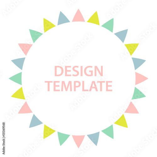 Multicolored circle frame. Vector illustration.