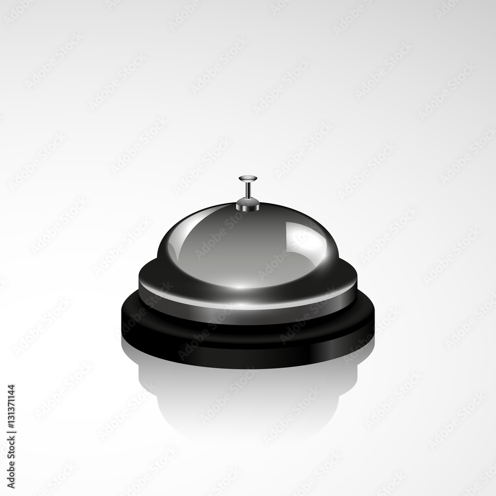 Vector service bell illustration, realistic design