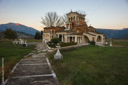 Church at Ancient Mantineia, Arcadia, Peloponnese, Greece photo