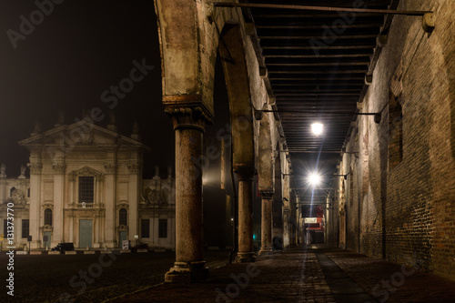 Piazza Sordello in Mantova at night © michaelgalli