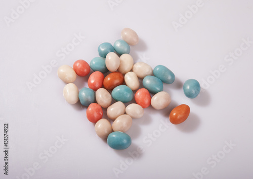 Colorful candy pills