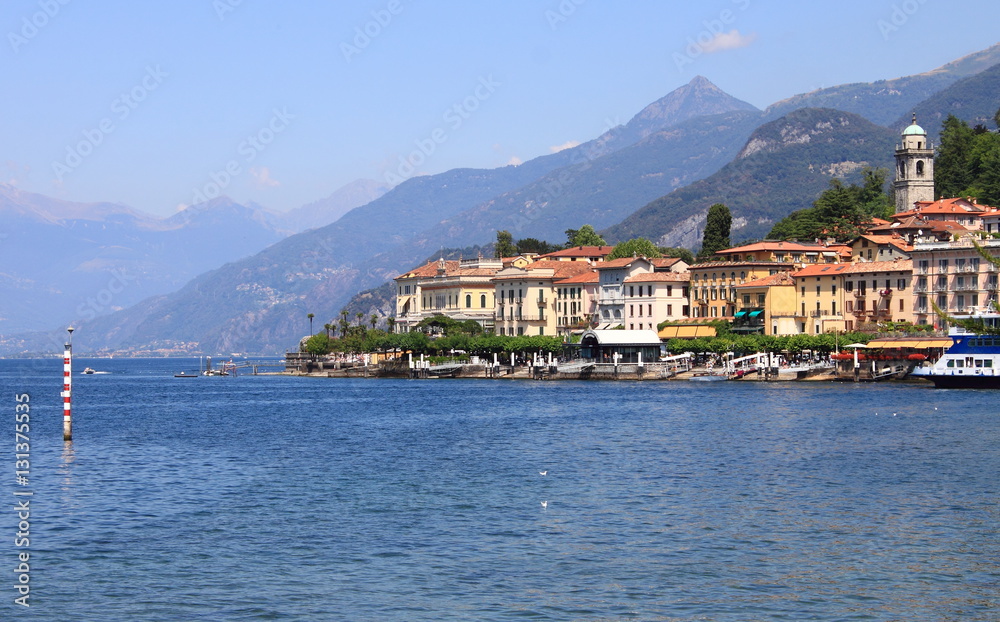 Scenic Como lake and Bellagio town