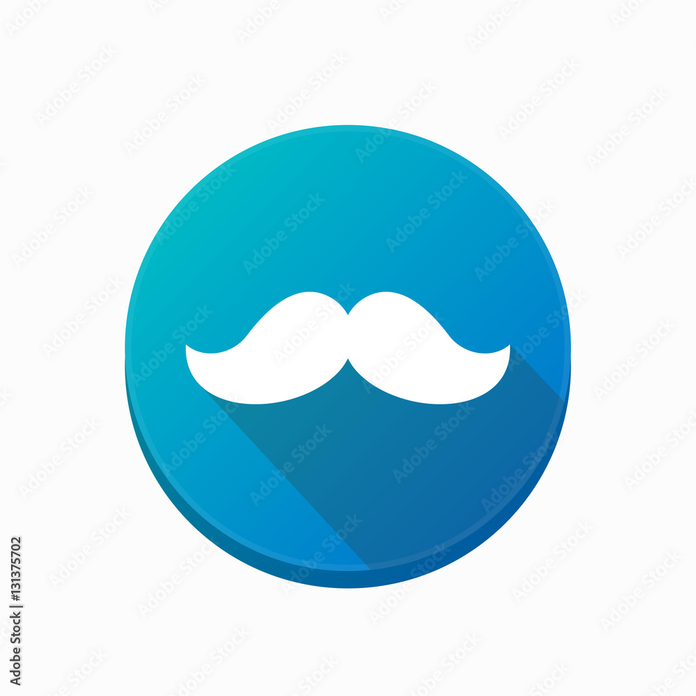 Isolated button with a moustache Isolated button with a moustache