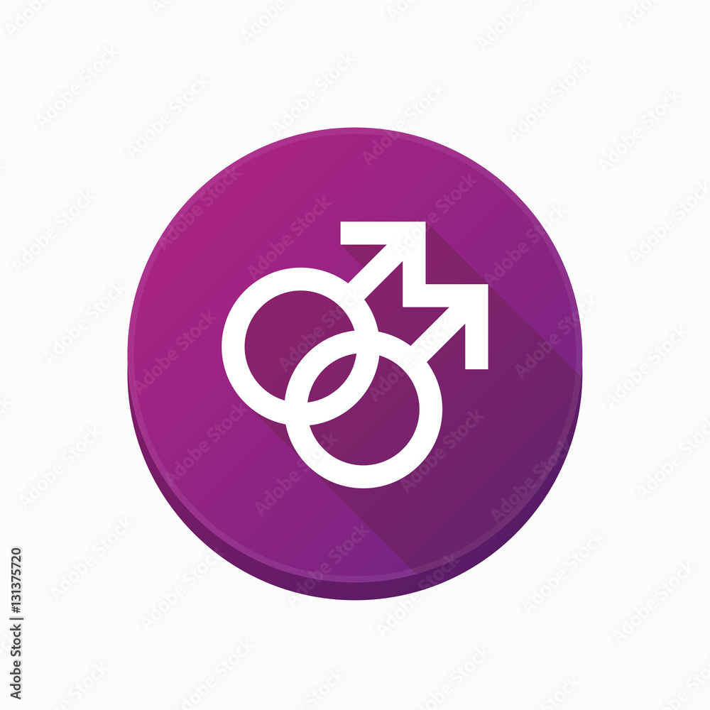 Isolated button with a gay sign Isolated button with a gay sign