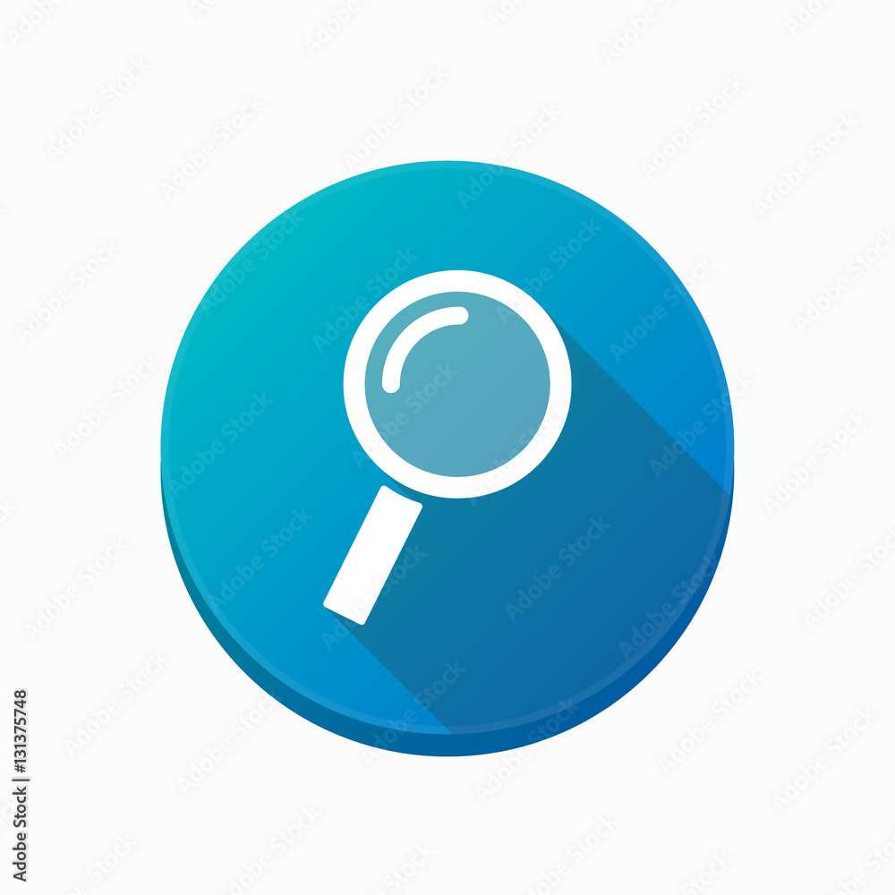 Isolated button with a magnifier Isolated button with a magnifier