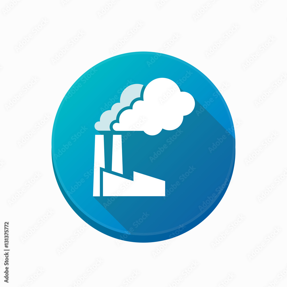 Isolated button with a factory Isolated button with a factory