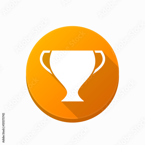 Isolated button with a cup