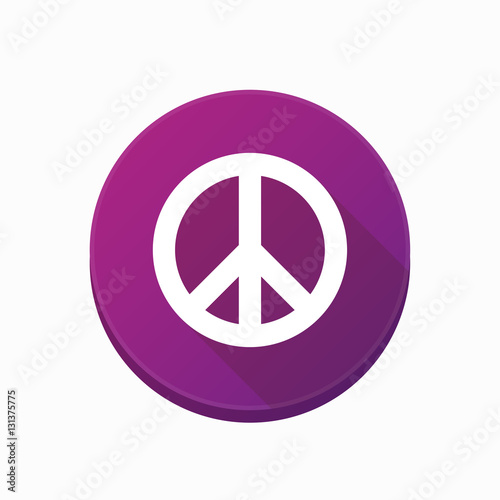 Isolated button with a peace sign