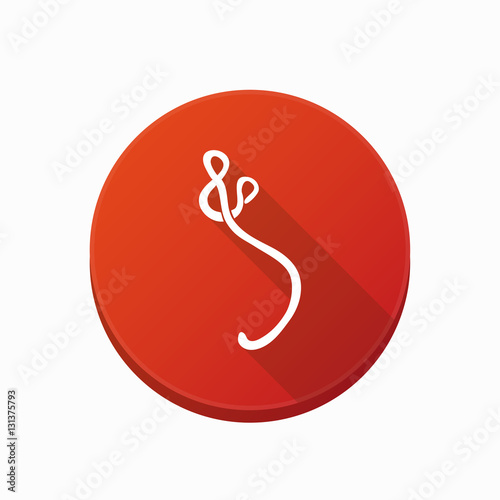 Isolated button with  an ebola sign