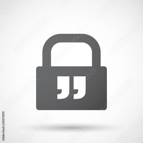 Isolated lock pad with  quotes