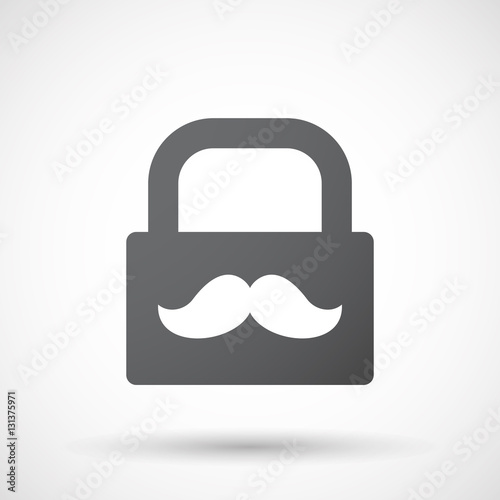 Isolated lock pad with a moustache