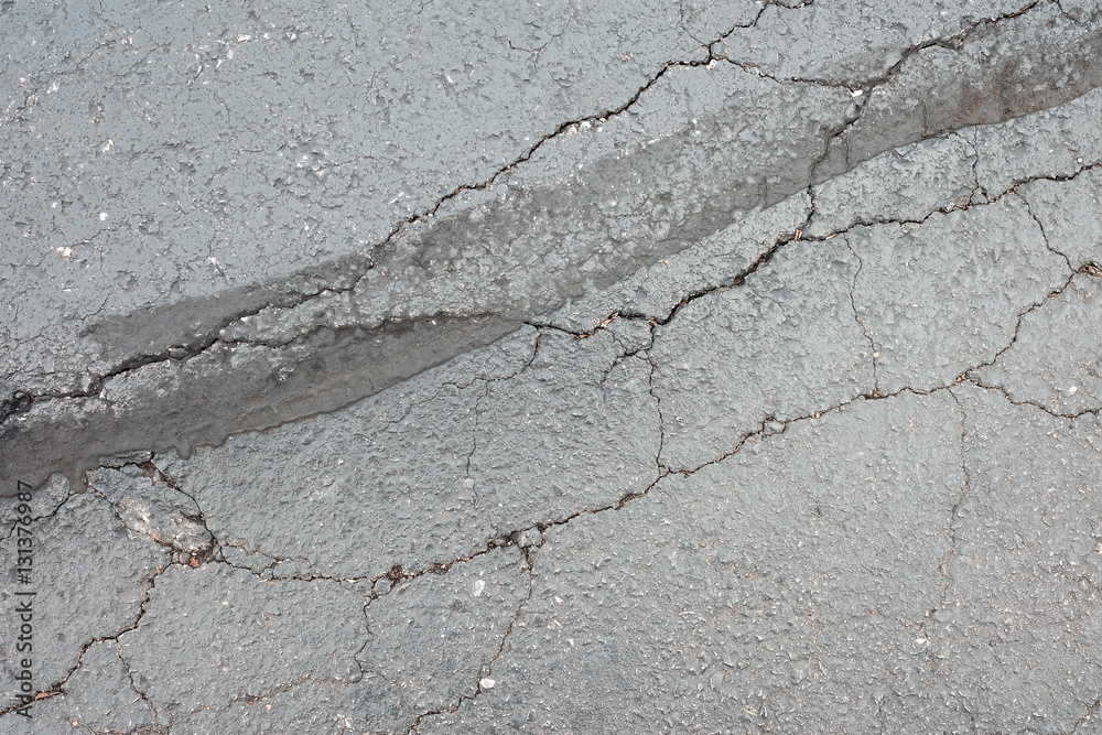 Obraz premium Close up abstract rough grunge concrete cement crack floor,wall texture background