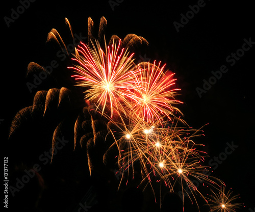 Illustration fireworks at an event. photo