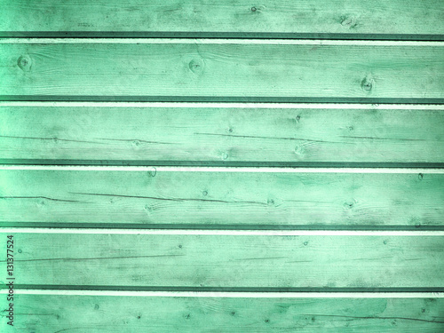Surface of an empty green wooden background.