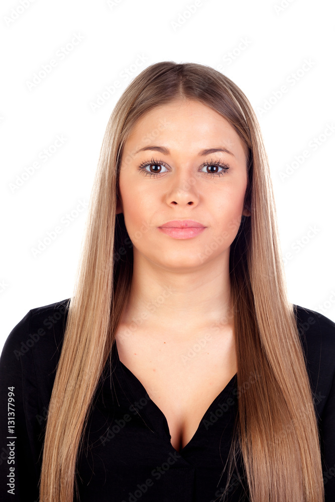 Beautiful fashion girl with straight long blonde hair Beautiful fashion girl with straight long blonde hair