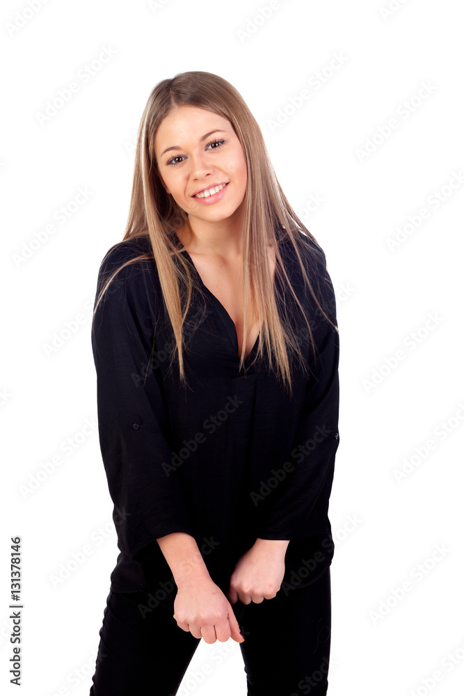 Beautiful fashion girl with straight long blonde hair Beautiful fashion girl with straight long blonde hair