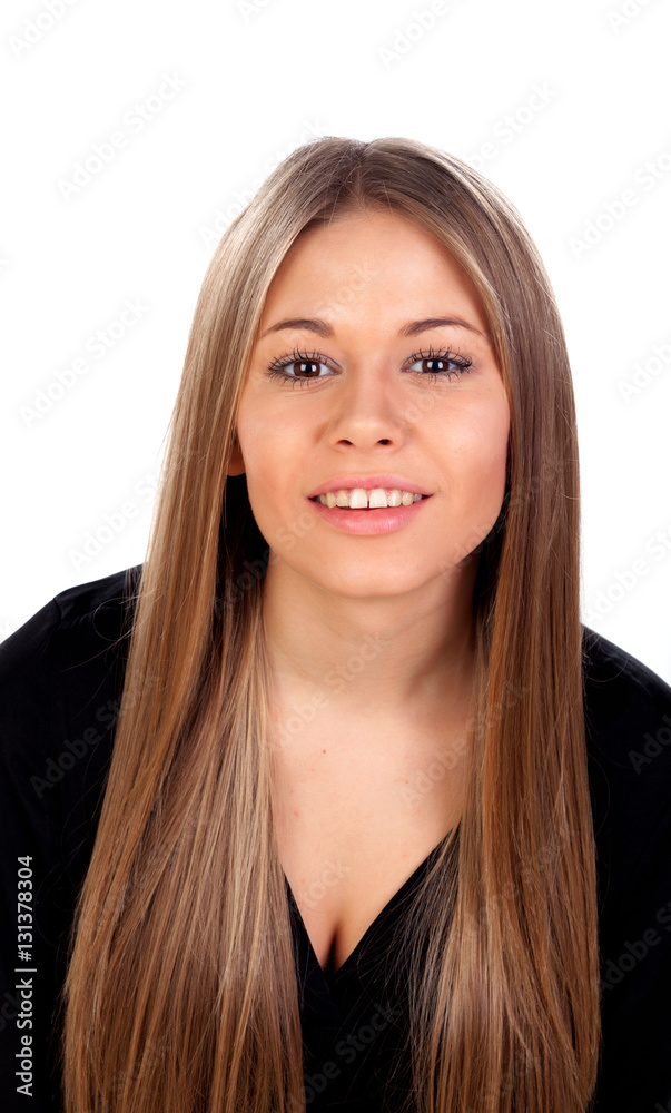 Beautiful fashion girl with straight long blonde hair Beautiful fashion girl with straight long blonde hair