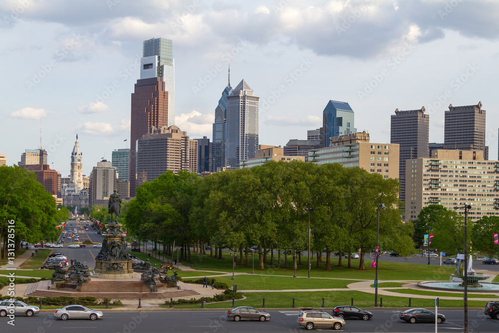 Obraz premium Skyline view of Philadelphia, Pennsylvania - USA