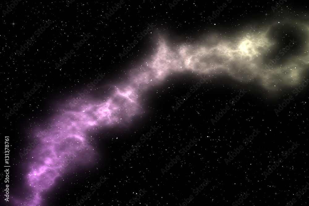 Fototapeta premium Deep Space Background with Colorful Galaxy Nebula Clouds and Star Clusters