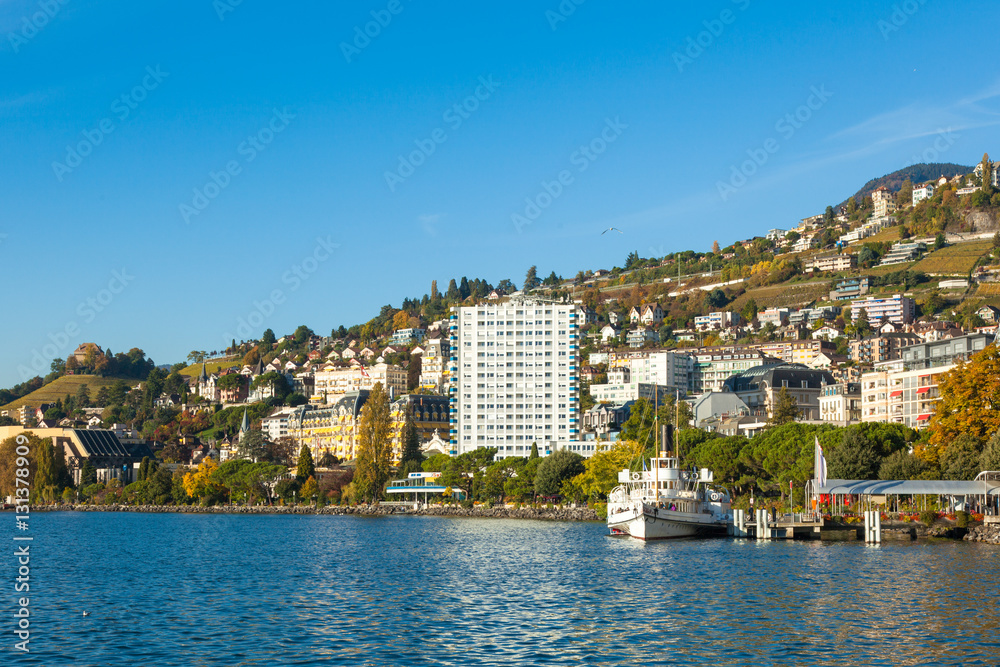 View of Montreux waterfront, Switzerland