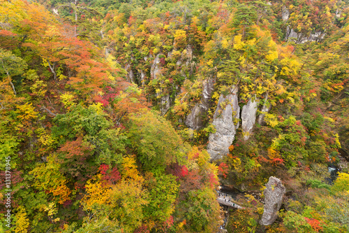  Naruko Gorge Valley with colorful foliage